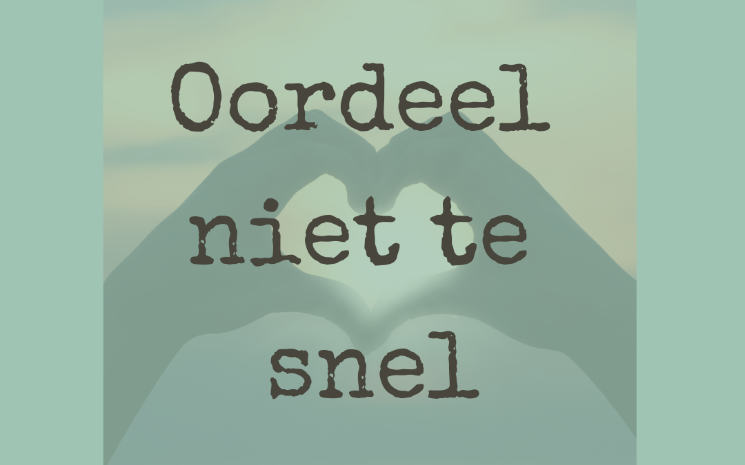 Oordeel niet te snel - Margreet Stegeman